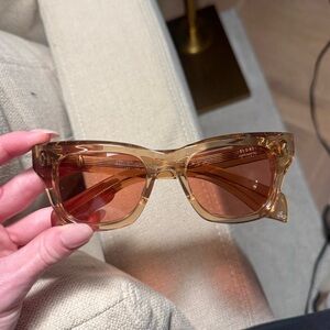 Jacques Marie Mage Dealan D frame acetate sunglasses - rare light orange color.